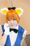 animal_ears blouse bowtie caramel_eyes cat_ears cosplay gloves hoshizora_rin jacket kai_(iv) love_live!_school_idol_project orange_hair rating:Safe score:0 user:pixymisa