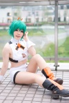 aquarion_evol boots cosplay croptop fujisaki_nitt green_hair shorts zessica_wong rating:Safe score:0 user:nil!
