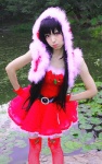 fishnet_stockings gloves santa_costume tachibana_sakura thighhighs rating:Safe score:1 user:pixymisa