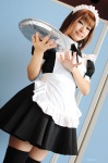 apron costume maid maid_uniform rio_minase serving_tray thighhighs rating:Safe score:1 user:nil!