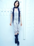 boots jump_suit oomoto_ayano perfume_(girl_group) scarf rating:Safe score:0 user:nil!