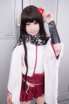 cosplay gauntlets horns inu_boku_secret_service kimono pleated_skirt scarf shirakiin_ririchiyo shirayuki_himeno skirt thighhighs zettai_ryouiki rating:Safe score:0 user:xkaras
