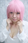 blouse bra cleavage cosplay momo_belia_deviluke mumuko pink_eyes pink_hair to_love-ru rating:Safe score:1 user:pixymisa