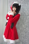 cosplay k-on! nakano_azusa nana_(iv) pantyhose santa_costume stocking_cap twintails white_legwear rating:Safe score:0 user:pixymisa