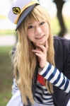 blonde_hair cosplay hat jacket k-on! kotobuki_tsumugi pleated_skirt sailor_uniform school_uniform shima skirt striped rating:Safe score:1 user:pixymisa