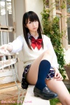 arai_kana blouse kneesocks pleated_skirt school_uniform skirt sweater_vest rating:Safe score:1 user:nil!