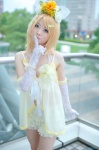 blonde_hair bloomers bra bracelet cosplay elbow_gloves flowers garter gloves hair_clips kagamine_rin lingerie necklace nepachi vocaloid rating:Safe score:0 user:pixymisa