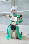 animal_ears boots breastplate cat_ears cosplay fingerless_gloves jacket sao shinon_(sao) shorts silver_hair sword_art_online tail rating:Safe score:0 user:nil!