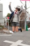 blouse cardigan coat gloves kneesocks pleated_skirt ryouka scarf school_uniform skirt rating:Safe score:0 user:nil!