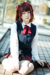 amami_haruka blouse cosplay hair_ribbons hana_(iii) idolmaster kneesocks pleated_skirt ribbon_tie skirt sweater rating:Safe score:0 user:pixymisa