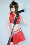 cosplay default_costume houtou_singi meiko microphone pantyhose skirt vest vocaloid rating:Safe score:1 user:Log