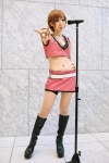 boots bra cosplay croptop default_costume meiko microphone midriff miniskirt momomiro_reku pantyhose shorts skirt vocaloid rating:Safe score:0 user:nil!