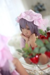capelet cosplay dress enako hat mirror patchouli_knowledge purple_hair touhou rating:Safe score:0 user:nil!