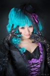 aqua_hair cosplay gloves gown hatsune_miku kosakura_shimon ryuu_no_naku_hakoniwa_yori_(vocaloid) top_hat twintails vocaloid rating:Safe score:0 user:pixymisa