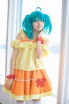 ahoge aqua_hair cosplay macross macross_frontier miniskirt ranka_lee skirt suzune tank_top thighhighs twintails zettai_ryouiki rating:Safe score:0 user:nil!