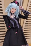 aqua_hair bonnet bow cosplay dress flowers forest kaieda_kae kuroi_alice rating:Safe score:0 user:pixymisa