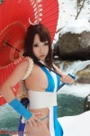 cosplay fan gauntlets hairbow kimono king_of_fighters kunoichi saku shiranui_mai sideboob umbrella rating:Safe score:3 user:nil!