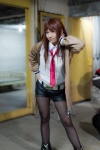 blouse boots cosplay jacket makise_kurisu michiko pantyhose shorts steins;gate tie rating:Safe score:3 user:nil!