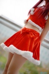 amane_(dream_c_club) choker cosplay croptop dream_c_club miniskirt pantyhose red_hair santa_costume shimizu_miki skirt rating:Safe score:2 user:nil!