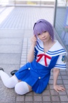 clannad cosplay fujibayashi_ryou purple_hair ryuuna sailor_uniform school_uniform rating:Safe score:1 user:xkaras