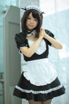 apron black_legwear bowtie collar cosplay hairband ichinomiya_kanna maid maid_uniform original pantyhose wristband rating:Safe score:0 user:pixymisa