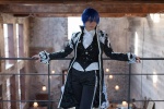 blue_eyes blue_hair cosplay crossplay dress_shirt kaito lili_a overcoat trousers vest vocaloid rating:Safe score:0 user:pixymisa
