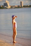 ayane_(doa) beach cosplay dead_or_alive headband ocean one-piece_swimsuit purple_hair swimsuit tachibana_minami wet rating:Safe score:0 user:nil!