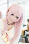 blue_eyes bow choker cosplay dress k neko_(k) nikoichi_mizuho pink_hair sweater_dress rating:Safe score:0 user:pixymisa