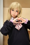 asakura_irori blonde_hair blouse cosplay miniskirt original pleated_skirt school_uniform skirt rating:Safe score:0 user:DarkSSA