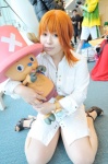 blouse cosplay nami_(one_piece) one_piece orange_hair shiori shorts twintails rating:Safe score:0 user:nil!