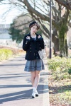 akitsu_honoka blouse cardigan coat hat miniskirt skirt socks tie rating:Safe score:0 user:pixymisa