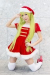 dress green_hair hair_clips santa_costume stocking_cap thighhighs yae_maiko zettai_ryouiki rating:Safe score:0 user:pixymisa