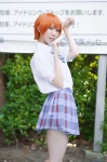 blouse cosplay hoshizora_rin love_live!_school_idol_project orange_hair pleated_skirt rinami school_uniform skirt rating:Safe score:0 user:nil!
