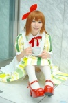 apron cosplay dress hairbow hirasawa_yui k-on! petticoat scarf thighhighs yaya rating:Safe score:1 user:pixymisa