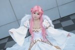 choker code_geass cosplay euphemia_li_britannia gown hair_buns pink_hair shirayuki_himeno wings rating:Safe score:0 user:nil!