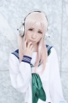 cosplay headphones ishiori_arie nitro_super_sonic pink_hair pleated_skirt sailor_uniform school_uniform skirt super_soniko rating:Safe score:0 user:nil!