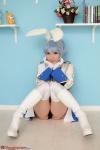 animal_ears blue_hair bodysuit boots bunny_ears cosplay gloves saku siesta410 thighhighs umineko_no_naku_koro_ni rating:Safe score:0 user:nil!