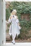 bianco blonde_hair cosplay dress fate/grand_order gloves hairbow saber saber_lily thighhighs usakichi rating:Safe score:0 user:nil!