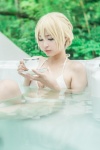 bikini blonde_hair braid cosplay darjeeling garden_(ii) girls_und_panzer hot_tub na-san swimsuit teacup rating:Questionable score:2 user:Beako