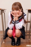 haruna_megumi kneesocks pleated_skirt rq-star_584 sailor_uniform school_uniform skirt twin_braids rating:Safe score:0 user:nil!