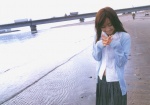 beach blouse cardigan kiguchi_aya love_letter ocean skirt rating:Safe score:0 user:nil!