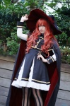 black_legwear cape cosplay dress harumiya_yun jacket original pantyhose red_hair witch_hat rating:Safe score:0 user:nil!
