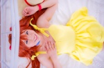 bed choker cosplay dress hair_pods mashiro_yuki neon_genesis_evangelion pantyhose red_hair sheer_legwear soryu_asuka_langley twintails rating:Safe score:0 user:nil!