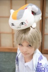 blonde_hair cat cosplay crossplay natsume_takashi natsume_yuujinchou natumiya_renzu robe shirt rating:Safe score:0 user:pixymisa