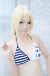 ayase_eri bikini_top blonde_hair cosplay haruka love_live!_school_idol_project ponytail swimsuit rating:Safe score:2 user:nil!