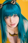 bikini blue_hair cleavage cosplay horns lum namada swimsuit tiger_print urusei_yatsura rating:Safe score:2 user:nil!