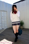 blouse bookbag kneesocks mizuki_momoko pleated_skirt school_uniform skirt sweater_vest rating:Safe score:0 user:nil!