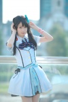 akb48 blouse cosplay hairbow kashiwagi_yuki_(cosplay) kii_anzu pleated_skirt school_uniform skirt tie tiered_skirt twintails vest rating:Safe score:1 user:pixymisa
