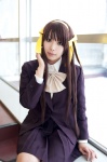 blazer blouse cosplay hairband hair_ribbons pleated_skirt school_uniform skirt suzumiya_haruhi suzumiya_haruhi_no_yuuutsu yuzunyan rating:Safe score:1 user:nil!