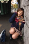 blouse bookbag cardigan kneesocks pleated_skirt scarf school_uniform sena_hitomi skirt rating:Safe score:2 user:nil!